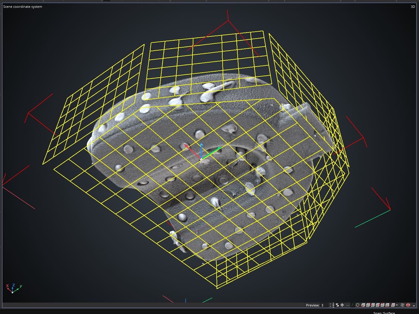 Importing measurement template with freeform surfaces on upper section